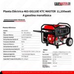 Planta Eléctrica 463-GG110E a gasolina -Equipmaster