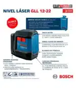 Nivel Laser BOSCH GLL 12-22 Línea Laser ROJA - Equipmaster