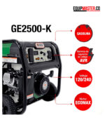 Caracteristicas y Motor Planta Electrica Ecomax GE2500 K Equipmaster