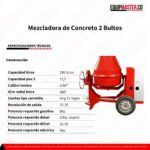 Mezcladora de Concreto 2 Bultos- Equipmaster
