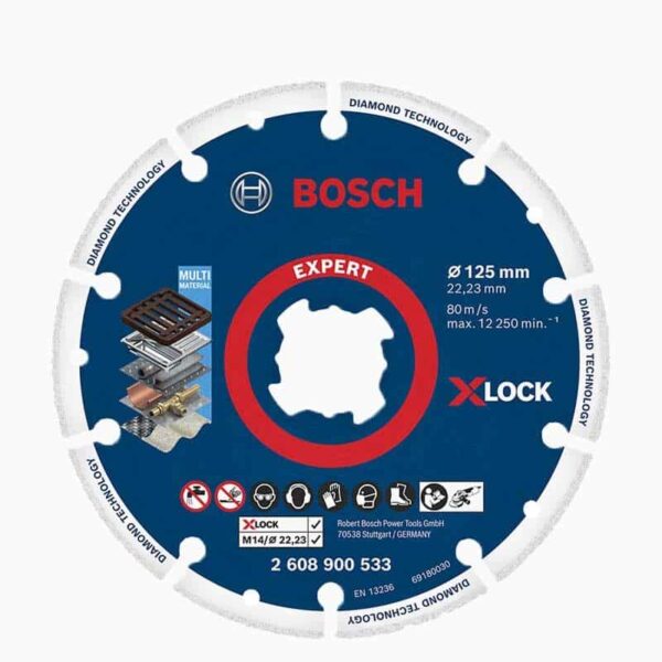 Disco Diamantado_ para Metal 5_ (125x22,23mm X-LOCK)_Equipmaster