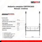 Andamio completo_ CERTIFICADO Manual 3 metros_FABLV018_Equipmaster
