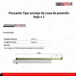 Pescante Tipo anclaje de Losa de posición baja x 2_equipmaster