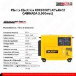 Planta Electrica RDE6700TI_ADVANCE_CABINADA_5.500watt_Equipmaster