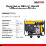 Planta Eléctrica_RDE6500EI_ADVANCE_ 5.500watt_Arranque Eléctrico _Equipmaster