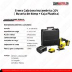 Sierra Caladora Inalambrica STANLEY SCJ600M2K-B3, 20V - Equipmaster