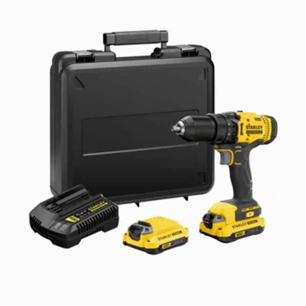 Taladro PERCUTOR Inalambrico STANLEY SCD711C2K-B3, 20v _Equipmaster