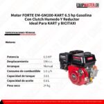 Motor FORTE EM-GM200-KART 6.5 hp Gasolina - Equipmaster