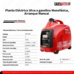Planta Electrica_ 1Kva a gasolina HONDA Monofasica_ 1,8hp _Equipmaster