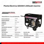 Planta Electrica_GE6500DE_ ARVEK 5.500watt maximo_Equipmaster