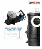 Electrobomba para piscina AQUA PAK - 2hp monofasica - Equipmaster