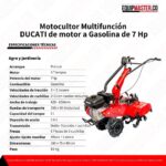 Motocultor Multifunción DRTL2100 a gasolina 7hp -Equipmaster