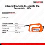 Vibrador Electrico AME1600 3hp Guaya 4Mts - Equipmaster