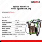 Equipo de ordeño EM-EO-G motor a gasolina 6.5hp - Equipmaster