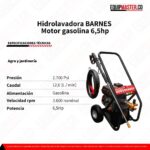 Hidrolavadora BARNES E0347 Motor gasolina- Equipmaster