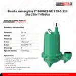 Bomba sumergible 3 BARNES NE 3 20-2-220 -Equipmaster