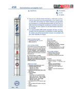 Bomba sumergible Pedrollo 1HP de 4 referencia 4SR-F13G10MP -Equipmaster