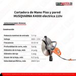 Cortadora de Mano Piso y pared HUSQVARNA K4000 electrica 110v - - Equipmaster