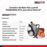 Cortadora de Mano Piso y pared HUSQVARNA K970 - Equipmaster