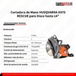 Cortadora de Mano Piso y pared HUSQVARNA K970 RESCUE  - Equipmaster