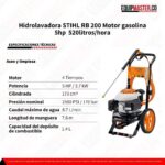 Hidrolavadora STIHL RB 200 gasolina 5hp - Equipmaster