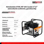 Motobomba STIHL WP 300 autocebante gasolina 6hp- Equipmaster