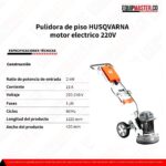 Pulidora de piso HUSQVARNA PG280 motor electrico 220V - Equipmaster