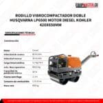 Rodillo Vibrocompactador Doble HUSQVARNA LP6500 - Equipmaster