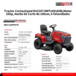 Tractor Cortacésped DUCATI DMT108160M -Equipmaster