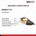 Aspiradora a batería SEA 20 -Equipamster