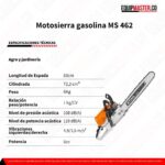 Motosierra gasolina MS 462 - Equipmaster