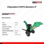 Chipeadora FORTE CFG-120 3 cuchillas -Equipmaster