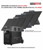 Generador DELTA 2 PRO + 3 Panel Solar portatil PS-400w -Equipmaster