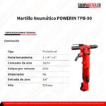 Martillo Neumatico- POWERIN TPB-90 -Equipmaster