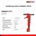 Martillo Neumatico- TPB-60 -Equipmaster