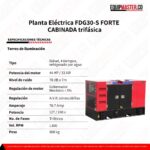 Planta Electrica FDG30-S FORTE CABINADA trifasica -Equipmaster