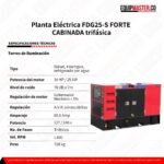 Planta Electrica FORTE CABINADA trifasica FDG25-S -Equipmaster