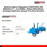 Biotrituradora Chipeadora FORTE BFD-50E -Equipmaster