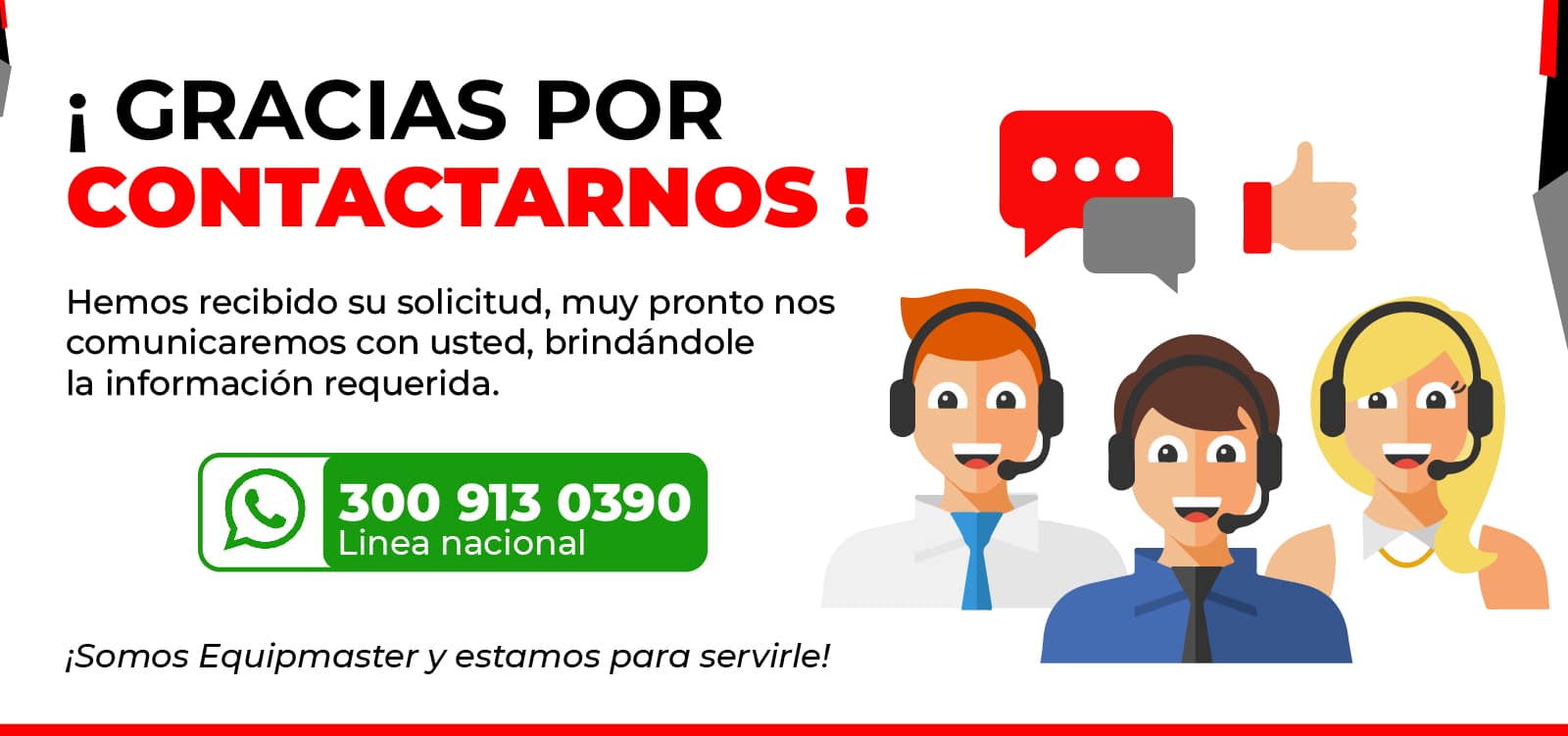 Gracias por contactarnos -Equipmaster_1