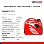 Planta Electrica 463-DIG2200 KTC Inverter -Equipmaster