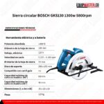Sierra circular BOSCH GKS130 1300w -Equipmaster