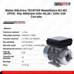 Motor Electrico ML90L23 Monofasico IE2 IEC (IP55) -Equipmaster