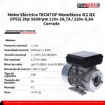 Motor Electrico ML90S23 IE2 IEC (IP55) Monofasico - Equipmaster