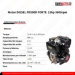 Motor DIESEL FD500D FORTE 3600rpm -Equipmaster