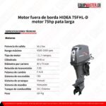 Motor fuera de borda HIDEA 75FHL-D motor 75hp 2t -Equipmaster