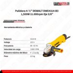 Pulidora DWE4314-B3 DEWALT -Equipmaster
