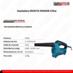Sopladora MAKITA M4000B 530w -Equipmaster