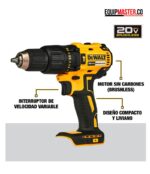 Taladro PERCUTOR DEWALT DCD7781D1-B3 -Equipmaster