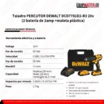Taladro inalambrico DCD7781D2-B3 -Equipmaster