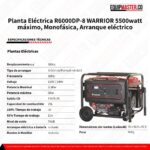 Planta Eléctrica R6000DP-8 WARRIOR -Equipmaster